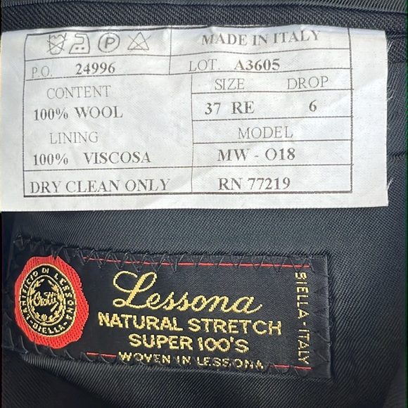 Pronto-Uomo Italian-made double-breasted wool sport coat 37R - Picture 6 of 7